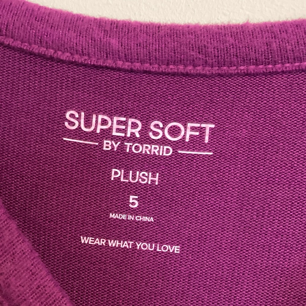Torrid Purple Long Sleeve Dress- Hacci Front Pocket Skater Dress - Picture 2 of 10